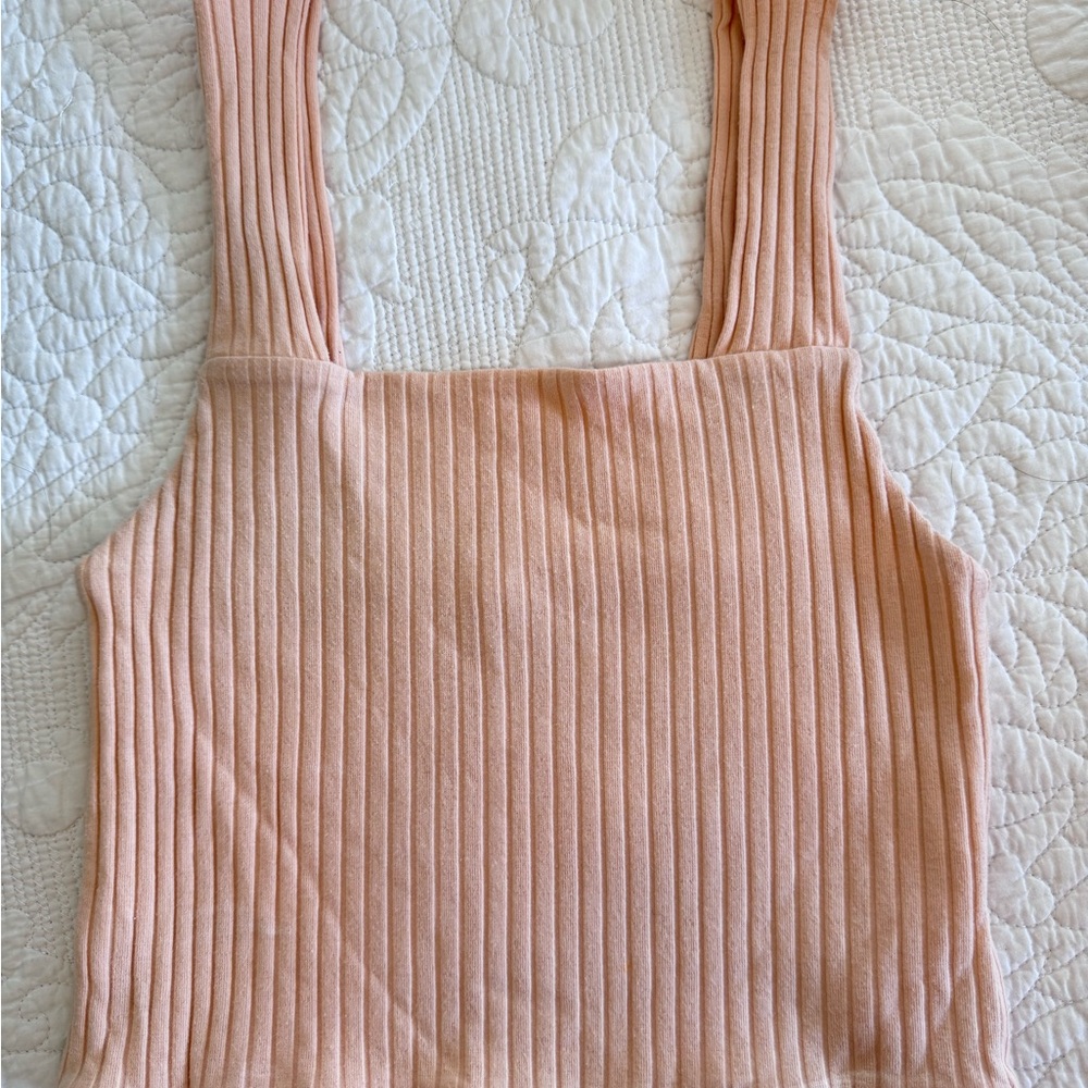 Ribbed Peach Tank Top